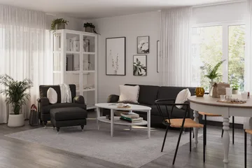 Howard Classic Fåtölj med Fotpall - Mörkgrå - Products - Möbler - Fåtölj & stolar - Fåtölj - Fåtölj med fotpall