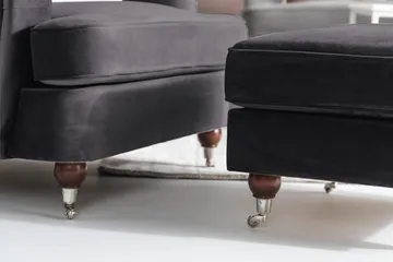 Howard Riviera Fåtölj med Fotpall - Mörkgrå - Products - Möbler - Fåtölj & stolar - Fåtölj - Fåtölj med fotpall