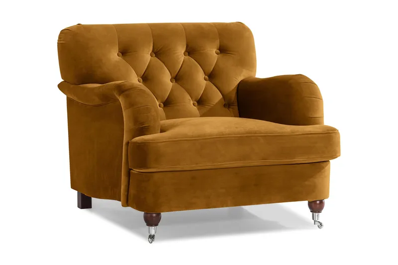 Howard Riviera Sammetsfåtölj - Amber - Products - Möbler - Fåtölj & stolar - Fåtölj - Howard fåtölj
