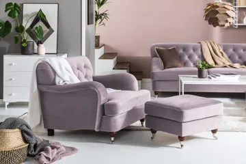 Howard Riviera Sammetsfåtölj - Lila - Products - Möbler - Fåtölj & stolar - Fåtölj - Howard fåtölj
