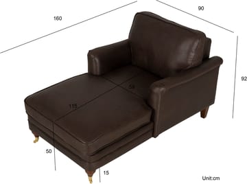 Howard Watford Deluxe divanfåtölj - Vintagebrunt konstläder - Vintagebrun - Products - Möbler - Fåtölj & stolar - Fåtölj - Liggfåtölj