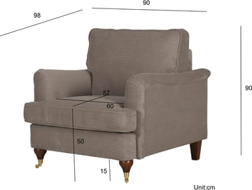 Howard Watford Deluxe fåtölj - Ljusbrun manchester - Products - Möbler - Fåtölj & stolar - Fåtölj - Howard fåtölj