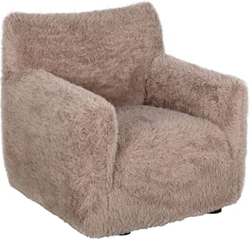 Fåtölj i fluffigt nougatfärgat tyg - Products - Möbler - Fåtölj & stolar - Fåtölj