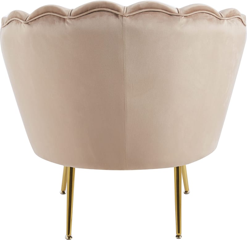 Fåtölj i mörk beige sammet/mässing - Kingsley - Products - Möbler - Fåtölj & stolar - Fåtölj