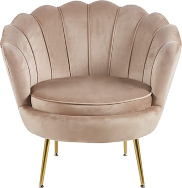 Fåtölj i mörk beige sammet/mässing - Kingsley - Products - Möbler - Fåtölj & stolar - Fåtölj