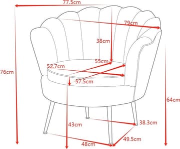 Fåtölj i mörk beige sammet/mässing - Kingsley - Products - Möbler - Fåtölj & stolar - Fåtölj