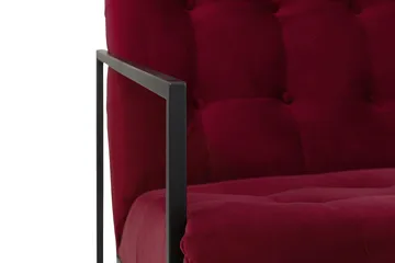Indy Sammetsfåtölj - Röd/Svart - Products - Möbler - Fåtölj & stolar - Fåtölj
