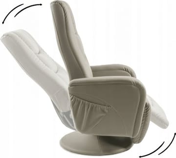 Massagefåtölj i beige PVC med fjärrkontroll - Cappuccino - Products - Möbler - Fåtölj & stolar - Fåtölj - Massagestol & massagefåtölj