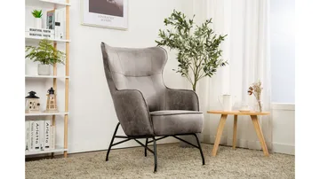 Morvella Fåtölj - Grå - Products - Möbler - Fåtölj & stolar - Fåtölj - Öronlappsfåtölj