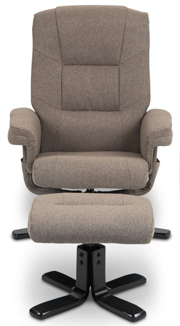 Oslo reclinerfåtölj med pall i mörkbeige tyg - Mörkbeige - Products - Möbler - Fåtölj & stolar - Fåtölj - Biofåtölj & reclinerfåtölj