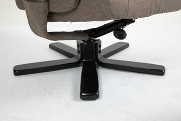 Oslo reclinerfåtölj med pall i mörkbeige tyg - Mörkbeige - Products - Möbler - Fåtölj & stolar - Fåtölj - Biofåtölj & reclinerfåtölj