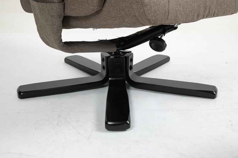 Oslo reclinerfåtölj med pall i mörkbeige tyg - Mörkbeige - Products - Möbler - Fåtölj & stolar - Fåtölj - Biofåtölj & reclinerfåtölj