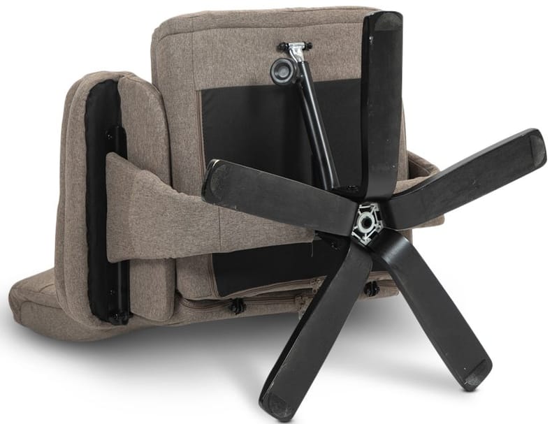 Oslo reclinerfåtölj med pall i mörkbeige tyg - Mörkbeige - Products - Möbler - Fåtölj & stolar - Fåtölj - Biofåtölj & reclinerfåtölj