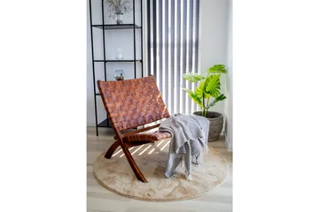 Ricco Läderfåtölj - Brun/Teak - Products - Möbler - Fåtölj & stolar - Fåtölj - Skinnfåtölj & läderfåtölj