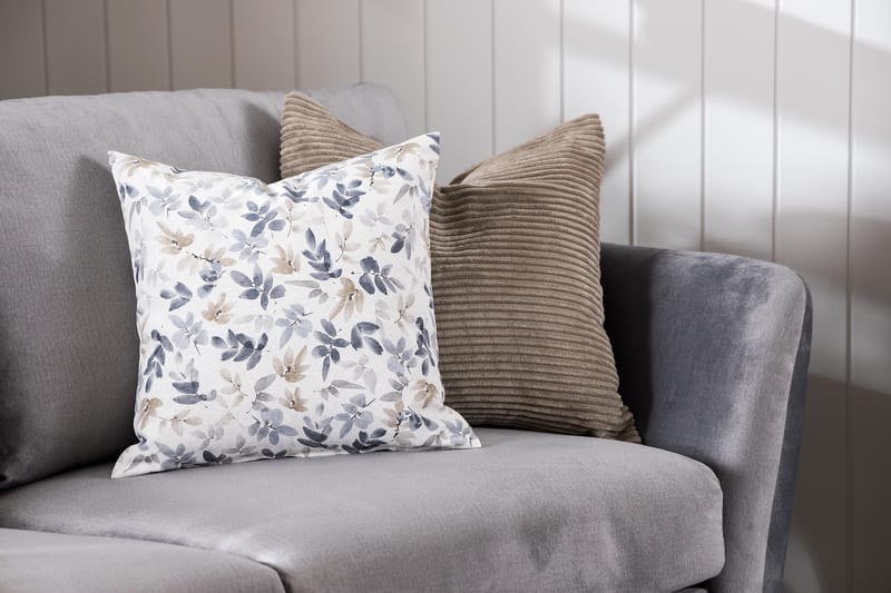 Trend Fåtölj med Fotpall - Ljusgrå Sammet - Products - Möbler - Fåtölj & stolar - Fåtölj - Fåtölj med fotpall