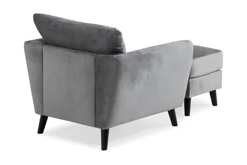 Trend Fåtölj med Fotpall - Ljusgrå Sammet - Products - Möbler - Fåtölj & stolar - Fåtölj - Fåtölj med fotpall