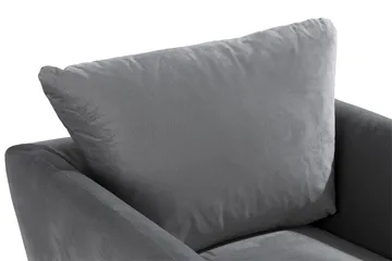 Trend Fåtölj med Fotpall - Ljusgrå Sammet - Products - Möbler - Fåtölj & stolar - Fåtölj - Fåtölj med fotpall