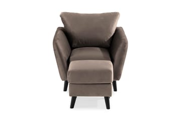 Trend Fåtölj med Fotpall - Mullvad Sammet - Products - Möbler - Fåtölj & stolar - Fåtölj - Fåtölj med fotpall