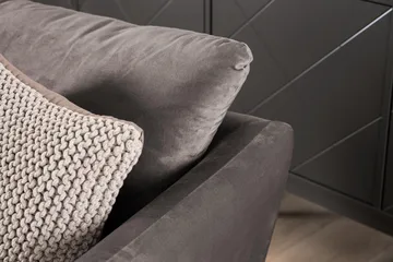 Trend Fåtölj med Fotpall - Mullvad Sammet - Products - Möbler - Fåtölj & stolar - Fåtölj - Fåtölj med fotpall