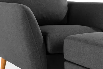 Trend Soffgrupp Fåtölj med Fotpall - Svart - Products - Möbler - Fåtölj & stolar - Fåtölj - Fåtölj med fotpall