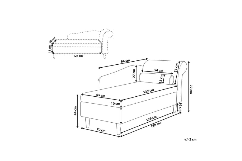 Tyland Schäslong Höger - Svart - Products - Möbler - Fåtölj & stolar - Fåtölj - Liggfåtölj