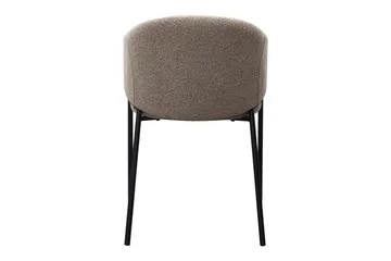 Filip Klädd Karmstol & Matstol i Boucle med Metallben - Taupe/Svart - Products - Möbler - Fåtölj & stolar - Karmstol