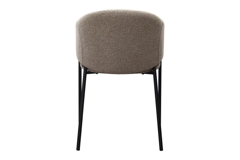 Filip Klädd Karmstol & Matstol i Boucle med Metallben - Taupe/Svart - Products - Möbler - Fåtölj & stolar - Karmstol