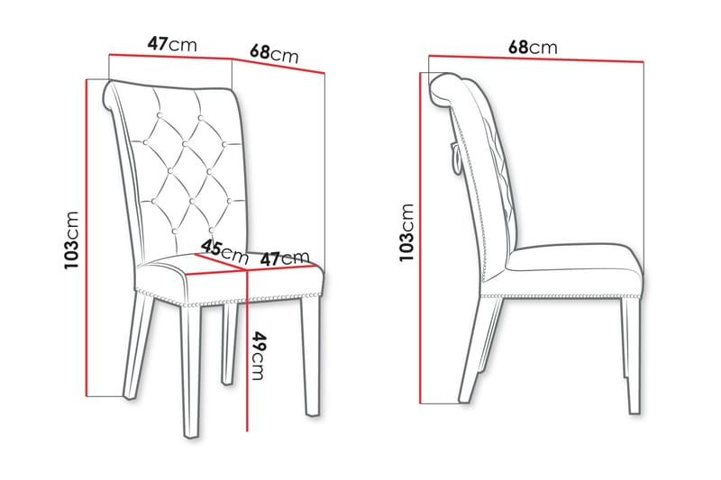 Garvin Matstol - Beige/Svart - Products - Möbler - Fåtölj & stolar - Matstol & köksstol