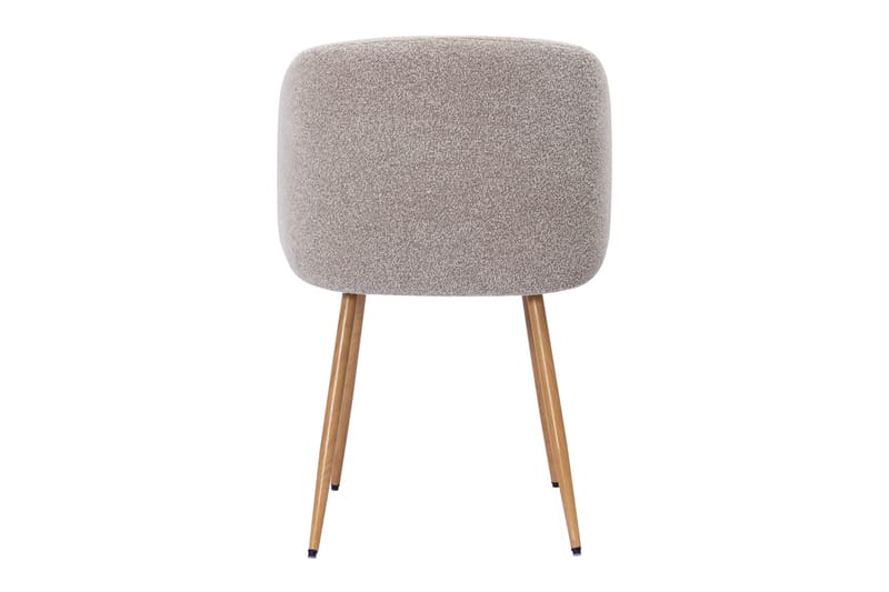 Greya Matstol med armstöd - Greige Bouclé/Metallben Ek - Products - Möbler - Fåtölj & stolar - Karmstol