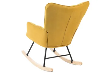 Gungstol Oulu - Gult, svart, ljust trä - Products - Möbler - Fåtölj & stolar - Fåtölj