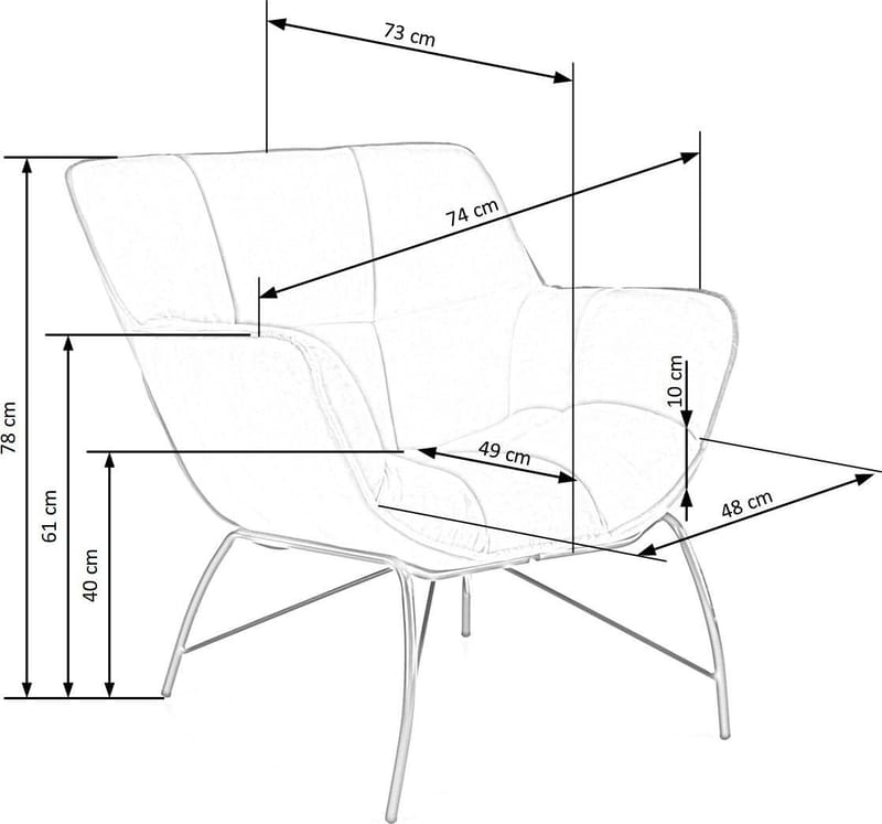 Hagman fåtölj - Grå - Products - Möbler - Fåtölj & stolar - Fåtölj