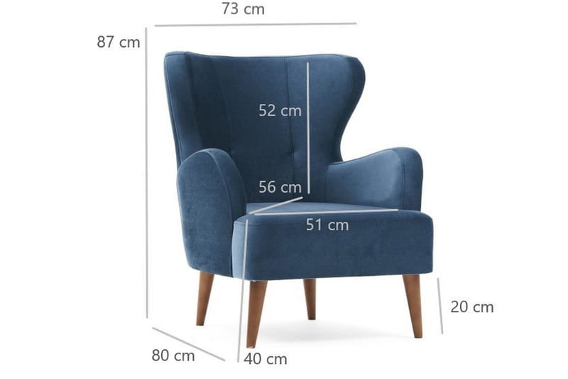 Idaburn Fåtölj - Blå - Products - Möbler - Fåtölj & stolar - Fåtölj