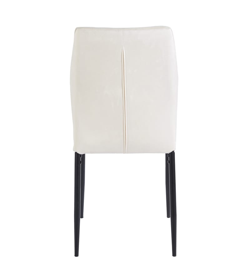 Inez matstol i beige sammet med svarta ben - Beige - Products - Möbler - Fåtölj & stolar - Matstol & köksstol