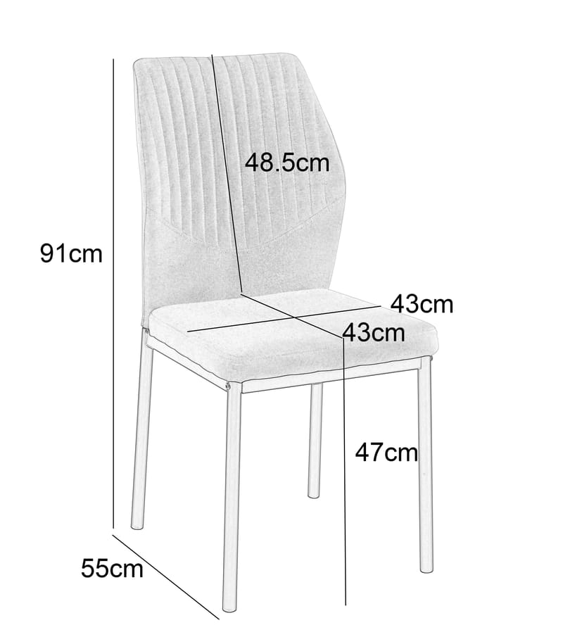 Inez matstol i beige tyg med svarta ben - Beige - Products - Möbler - Fåtölj & stolar - Matstol & köksstol