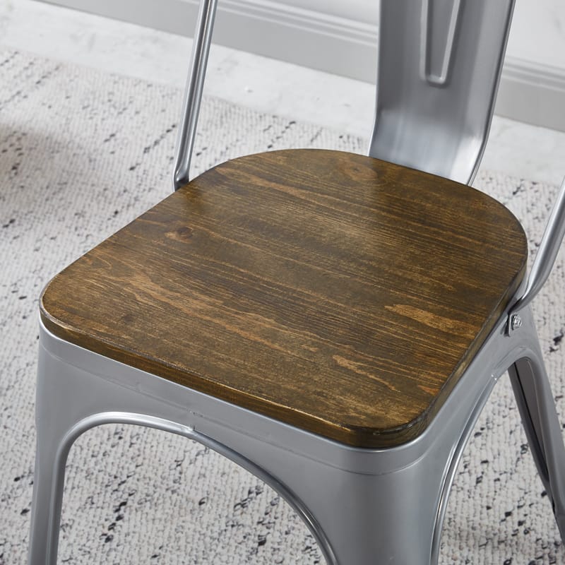 Iris matstol i metall med träsits - Products - Möbler - Fåtölj & stolar - Matstol & köksstol