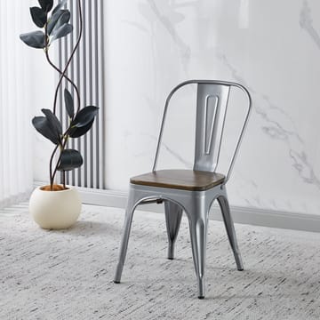 Iris matstol i metall med träsits - Products - Möbler - Fåtölj & stolar - Matstol & köksstol