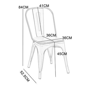 Iris matstol i metall med träsits - Products - Möbler - Fåtölj & stolar - Matstol & köksstol