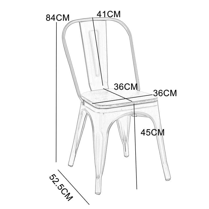 Iris matstol i metall med träsits - Products - Möbler - Fåtölj & stolar - Matstol & köksstol
