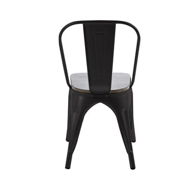 Iris matstol i svart metall med träsits - Svart - Products - Möbler - Fåtölj & stolar - Matstol & köksstol