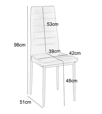 Iris stol i svart PU - Svart - Products - Möbler - Fåtölj & stolar - Matstol & köksstol