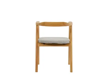 Jolie Matstol i trä med tygsits - Ek/Beige - Products - Möbler - Fåtölj & stolar - Matstol & köksstol