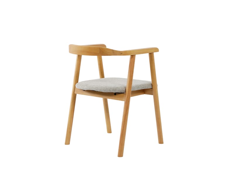 Jolie Matstol i trä med tygsits - Ek/Beige - Products - Möbler - Fåtölj & stolar - Matstol & köksstol