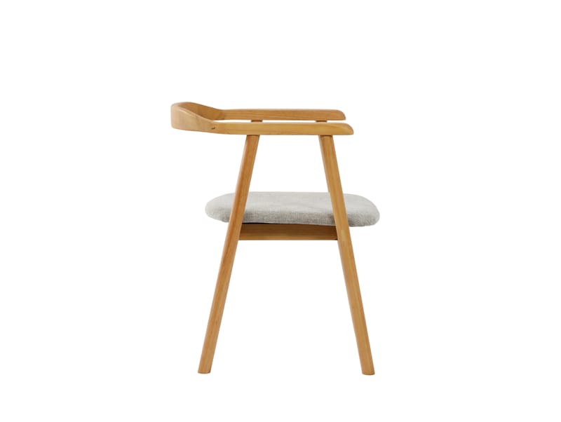 Jolie Matstol i trä med tygsits - Ek/Beige - Products - Möbler - Fåtölj & stolar - Matstol & köksstol