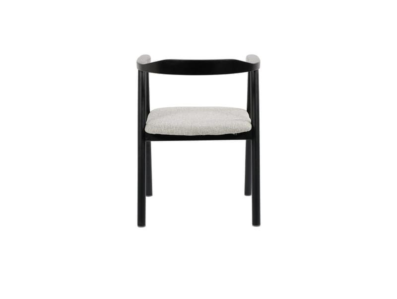 Jolie Matstol i trä med tygsits - Svart/Beige - Products - Möbler - Fåtölj & stolar - Matstol & köksstol