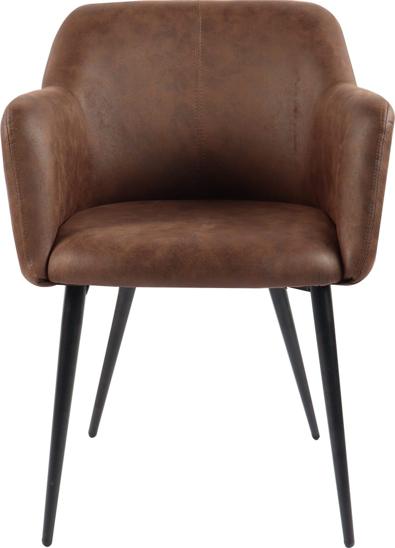 Karmstol i brun PU - Lamar, brun