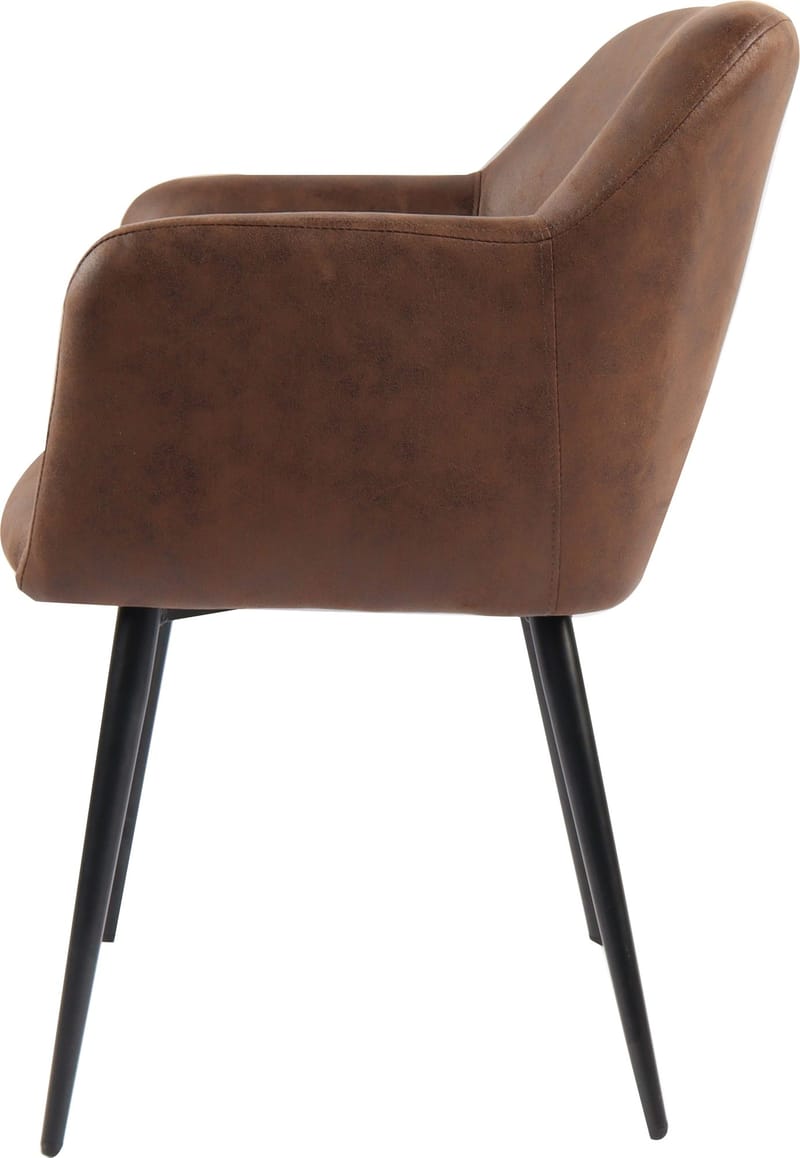 Karmstol i brun PU - Lamar - brun - Products - Möbler - Fåtölj & stolar - Karmstol