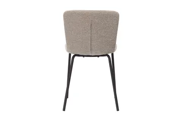 Katy Matstol & Köksstol i Bouclé med Svarta Metallben - Greige - Products - Möbler - Fåtölj & stolar - Matstol & köksstol