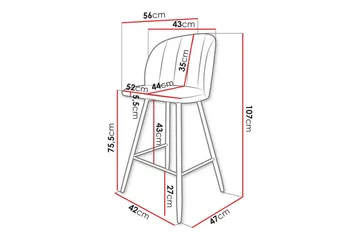 Kintore Barstol - Svart - Products - Möbler - Fåtölj & stolar - Barstol & barpall