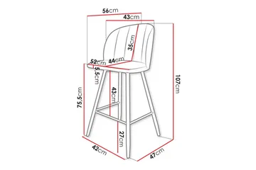 Kintore Barstol - Svart - Products - Möbler - Fåtölj & stolar - Barstol & barpall