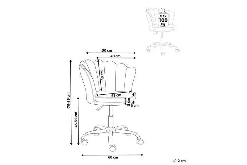 Kontorsstol Monticello Grön/guld/svart - Grön/guld/svart - Products - Möbler - Fåtölj & stolar - Kontorsstol & skrivbordsstol